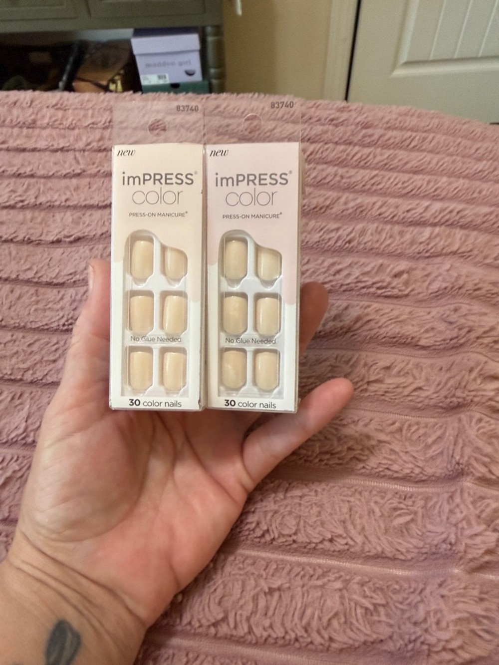 imPRESS Neutral point pink Press-On Nails Duo